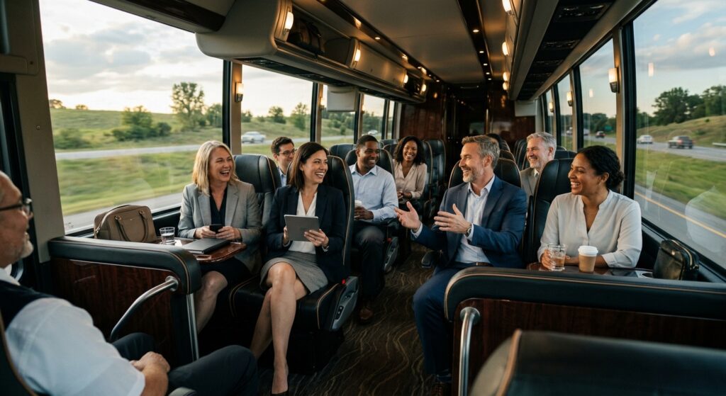 7 reasons an executive bus is better than multiple rides for group travel
